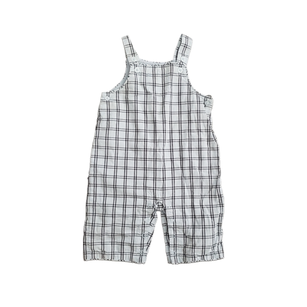 Janie and Jack Layette 0-3 Months Baby Boy Blue Plaid Overalls